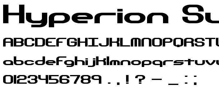 Hyperion Sunset -BRK- font